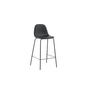 Fjôrd  Barkruk Zwart - PU Leer - Polar - Set van 2