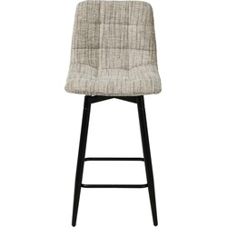 Giga Meubel  Barstoel Taupe Stof - Draaibaar - Jente - Set van 2