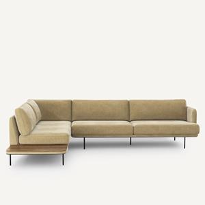 AM.PM Hoekbank in stonewashed fluweel, Antoine