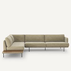AM.PM Hoekbank in stonewashed fluweel, Antoine