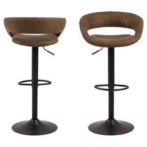 Giga Living  Barkruk Kaat Bruin - Set van 2