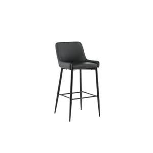 Fjôrd  Barkruk Zwart - PU Leer - Plaza - Set van 2