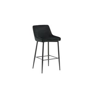 Fjôrd  Barkruk Zwart - Velvet - Plaza - Set van 2