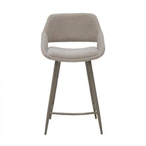 Giga Meubel  Barkruk Beige - Metaal|Stof - Jess - Set van 2