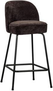 BePureHome Vogue Barkruk H 89 cm - Polyester - Dark Brown