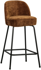 BePureHome Vogue Barkruk H 89 cm - Polyester - Mid Brown