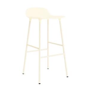 Normann Copenhagen Form Barkruk Low 75 cm - Staal - Crème