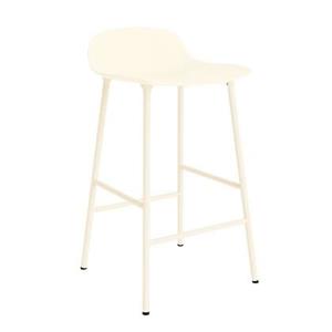 Normann Copenhagen Form Barkruk Low 65 cm - Staal - Crème