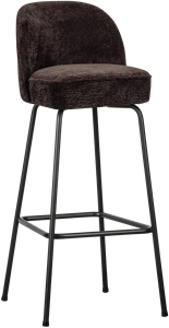 BePureHome Vogue Barkruk H 103 cm - Polyester - Dark Brown