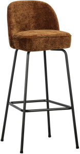 BePureHome Vogue Barkruk H 103 cm - Polyester - Mid Brown