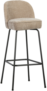 BePureHome Vogue Barkruk H 103 cm - Polyester - Sand