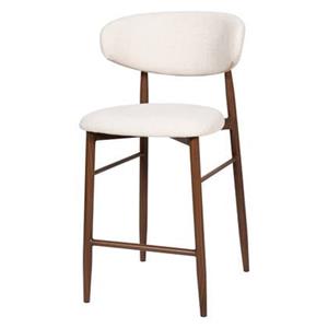 Giga Meubel  Barstoel Beige - Stof|Metaal - Alexia - Set van 2