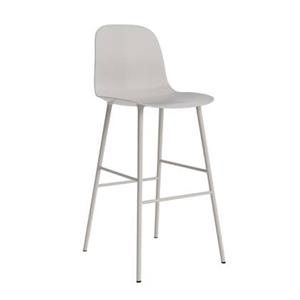 Normann Copenhagen Form Barkruk High 75 cm - Staal - Warm Grijs