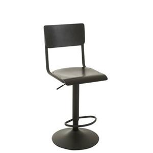J-Line barstoel - hout|metaal - zwart - 2 stuks