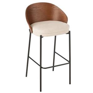 J-Line barstoel Lone - multiplex|metaal - bruin|beige