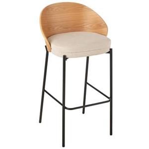 J-Line barstoel Lone - multiplex|metaal - naturel|beige