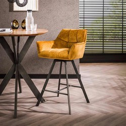 Hoyz Collection  Barstoel Raster Draaibaar- Set van 2