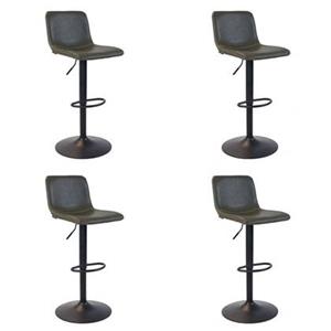 Bronx71 Industriële Barkruk Texas leer olijfgroen 60 - 76 cm -