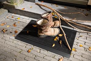Vloerglijders HAMAT Outline deurmat buiten - Pure Black
