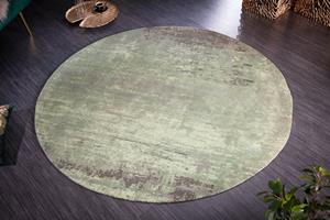 Invicta Interior Vintage tapijt MODERN ART 150cm groen gewassen rond used look - 41257