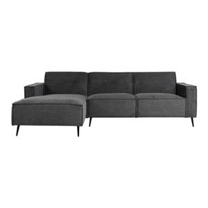 By fonQ Bo Hoekbank met Chaise Longue Links - Linnen - Antraciet