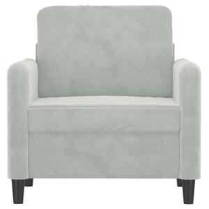vidaXL Fauteuil 60 cm fluweel lichtgrijs