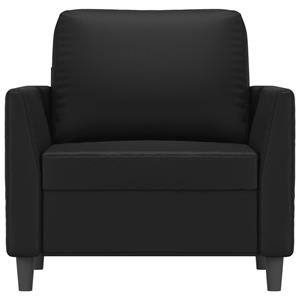 vidaXL Fauteuil 60 cm kunstleer zwart