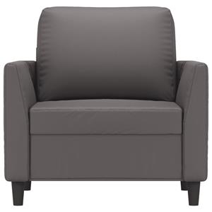 vidaXL Fauteuil 60 cm kunstleer grijs