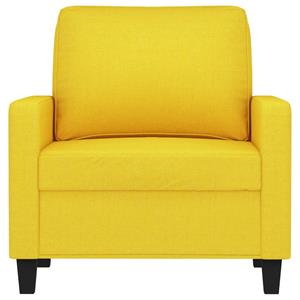 vidaXL Fauteuil 60 cm stof lichtgeel