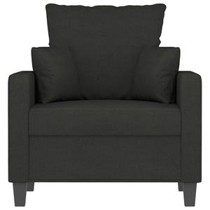 vidaXL Fauteuil 60 cm stof zwart