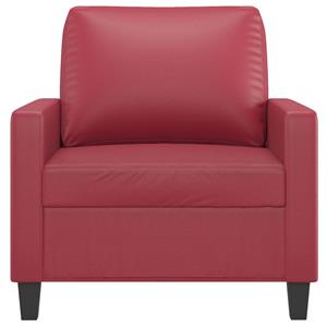 vidaXL Fauteuil 60 cm kunstleer wijnrood