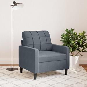 vidaXL Fauteuil 60 cm fluweel donkergrijs