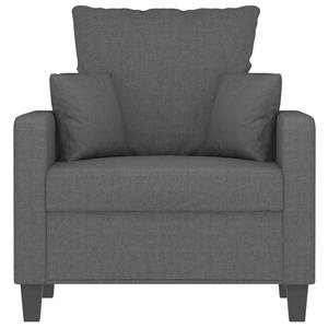 vidaXL Fauteuil 60 cm stof donkergrijs