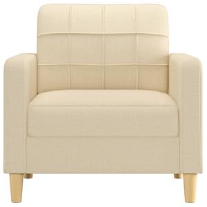 vidaXL Fauteuil 60 cm stof crèmekleurig