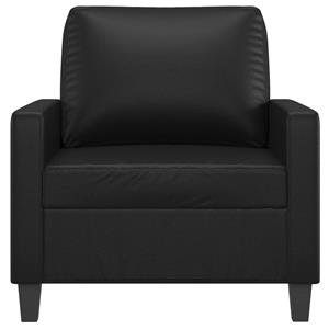 vidaXL Fauteuil 60 cm kunstleer zwart