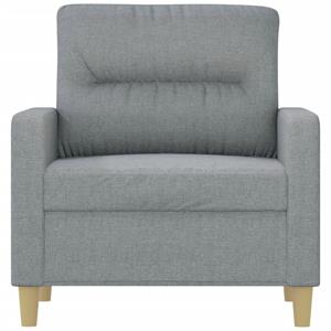 vidaXL Fauteuil 60 cm stof lichtgrijs