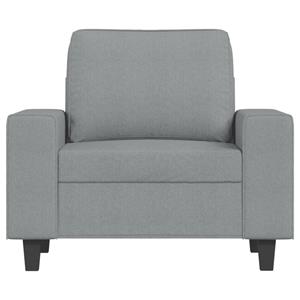 vidaXL Fauteuil 60 cm stof lichtgrijs