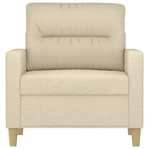 vidaXL Fauteuil 60 cm stof crèmekleurig