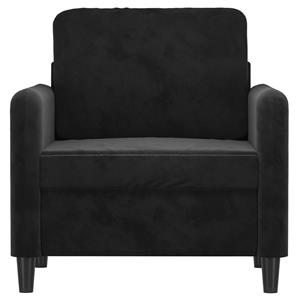 vidaXL Fauteuil 60 cm fluweel zwart