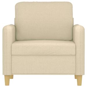 vidaXL Fauteuil 60 cm stof crèmekleurig