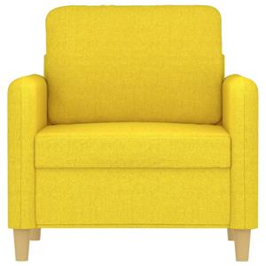 vidaXL Fauteuil 60 cm stof lichtgeel