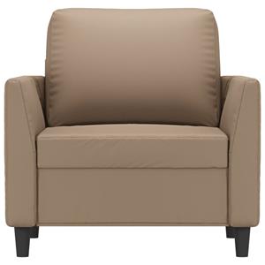 vidaXL Fauteuil 60 cm kunstleer cappuccinokleurig