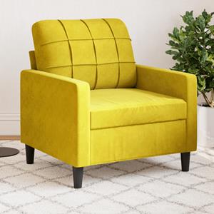 vidaXL Fauteuil 60 cm fluweel geel