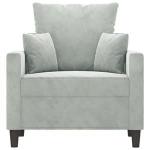 vidaXL Fauteuil 60 cm fluweel lichtgrijs