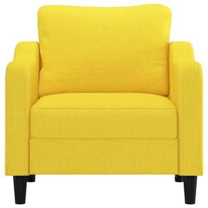 vidaXL Fauteuil 60 cm stof lichtgeel