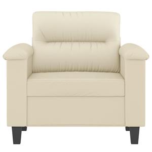 vidaXL Fauteuil 60 cm kunstleer crèmekleurig