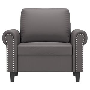 vidaXL Fauteuil 60 cm kunstleer grijs