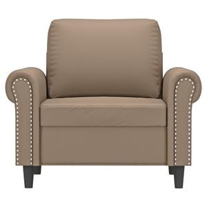 vidaXL Fauteuil 60 cm kunstleer cappuccinokleurig