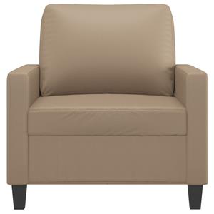 vidaXL Fauteuil 60 cm kunstleer cappuccinokleurig