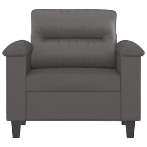 vidaXL Fauteuil 60 cm kunstleer grijs